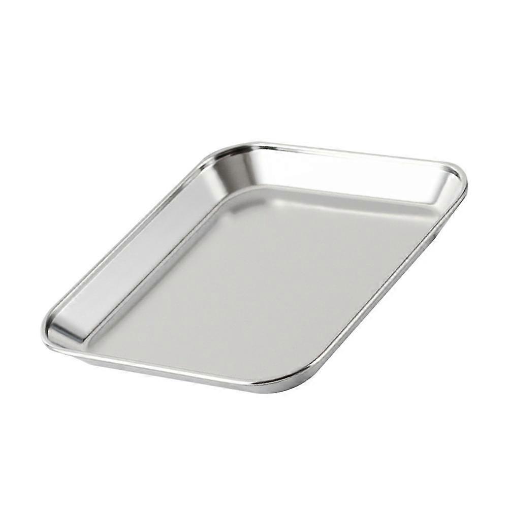 Piatto per alimenti in acciaio inossidabile per uso domestico e argento facile da pulire 1 pz