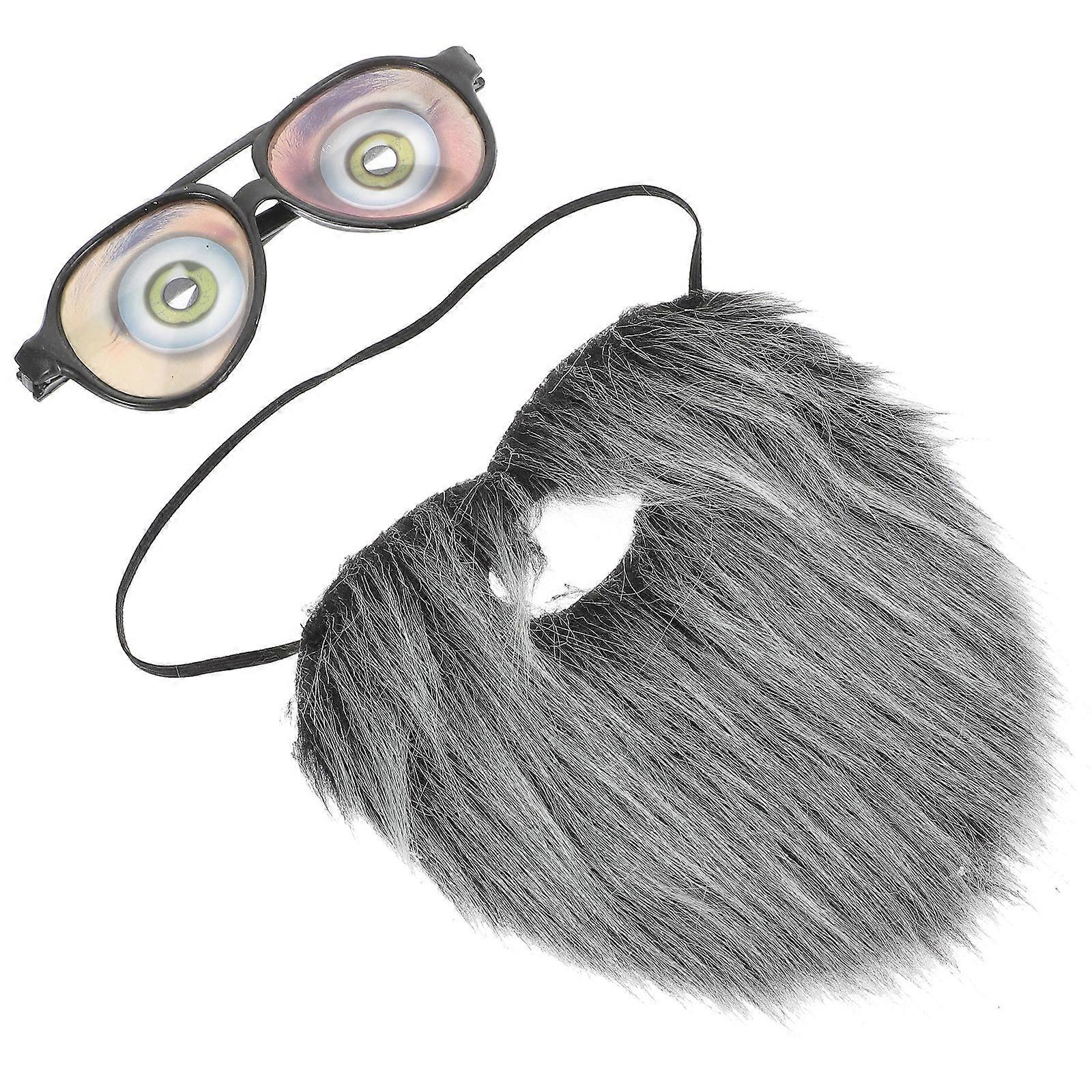 Lifelike Mustache Costume Accessory with Vintage Eyewear for Daily Use and Special Occasions for Adults - 1 Set