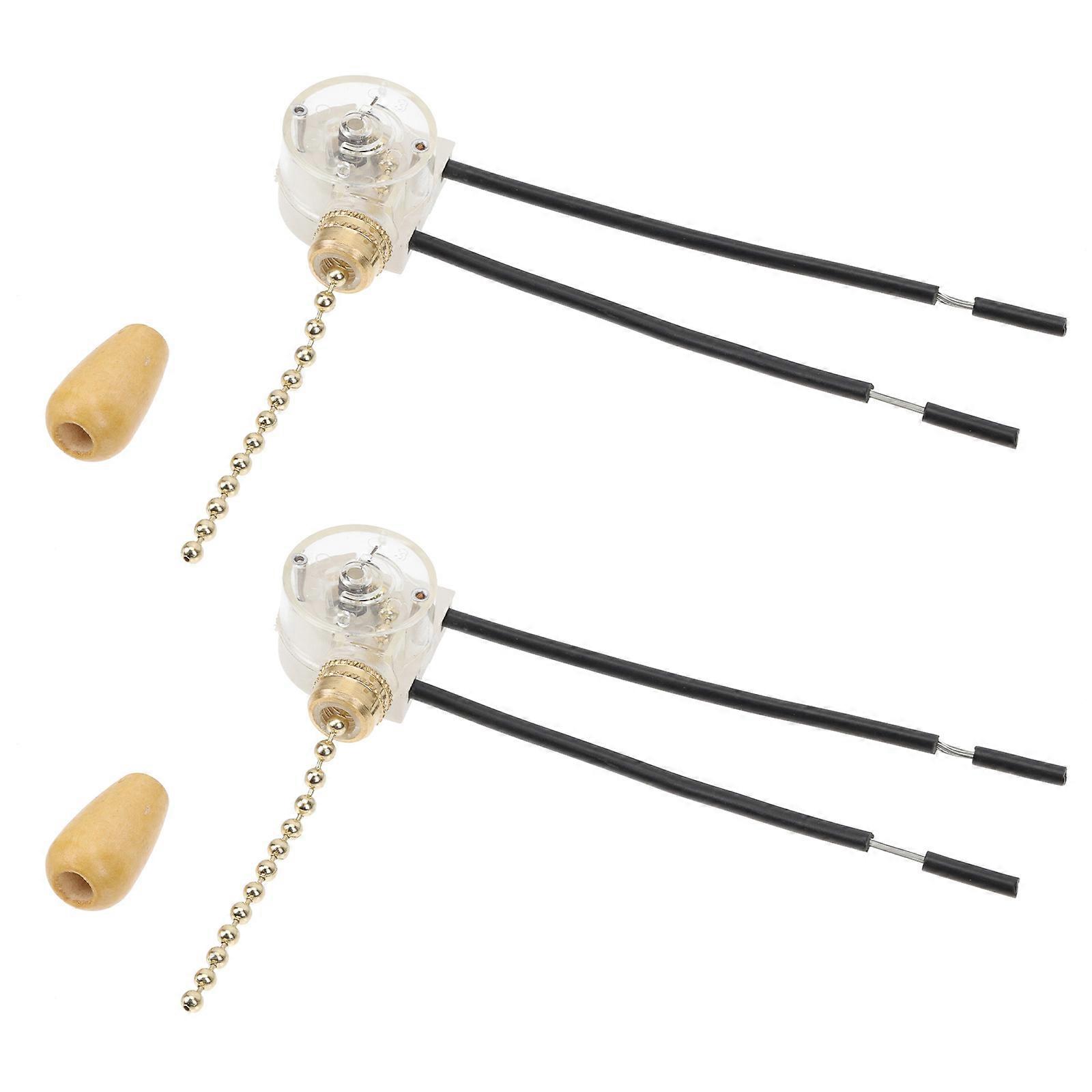Lamp Accessories 2Pcs Round Elegant Pullswitch Lamp Control Designed For Adult Home Improvement Tasks