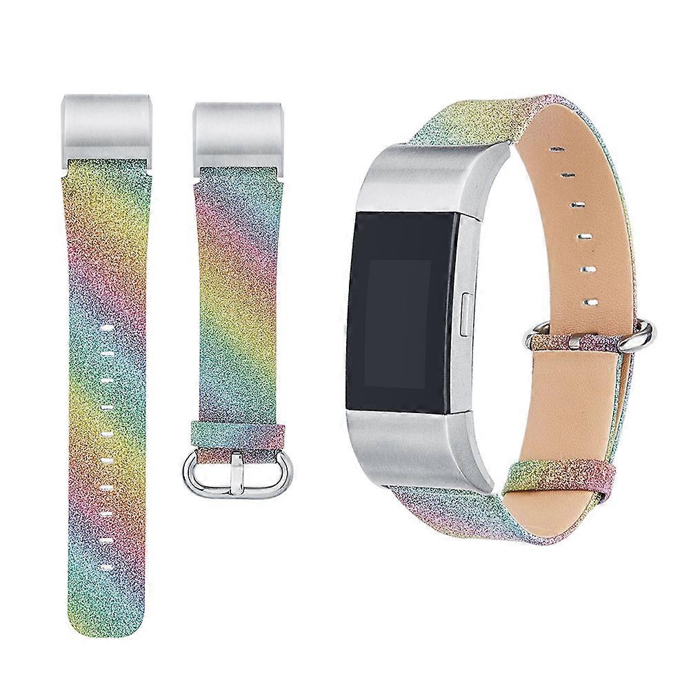 Durable Watch Band with Glittering Rainbow Design for Men and Women Multi Adjustable Size