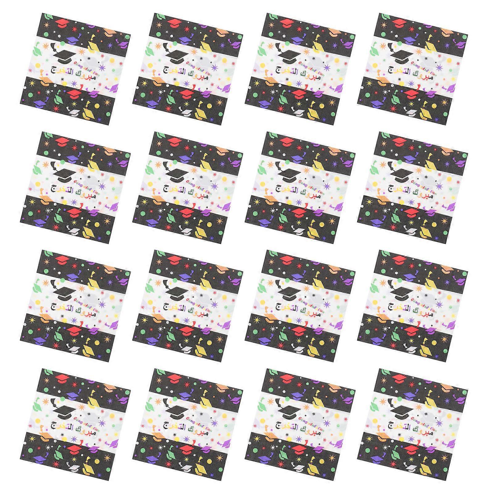Tovaglioli per feste di laurea, tovaglioli stampati per uso in cucina, set da 40 pezzi
