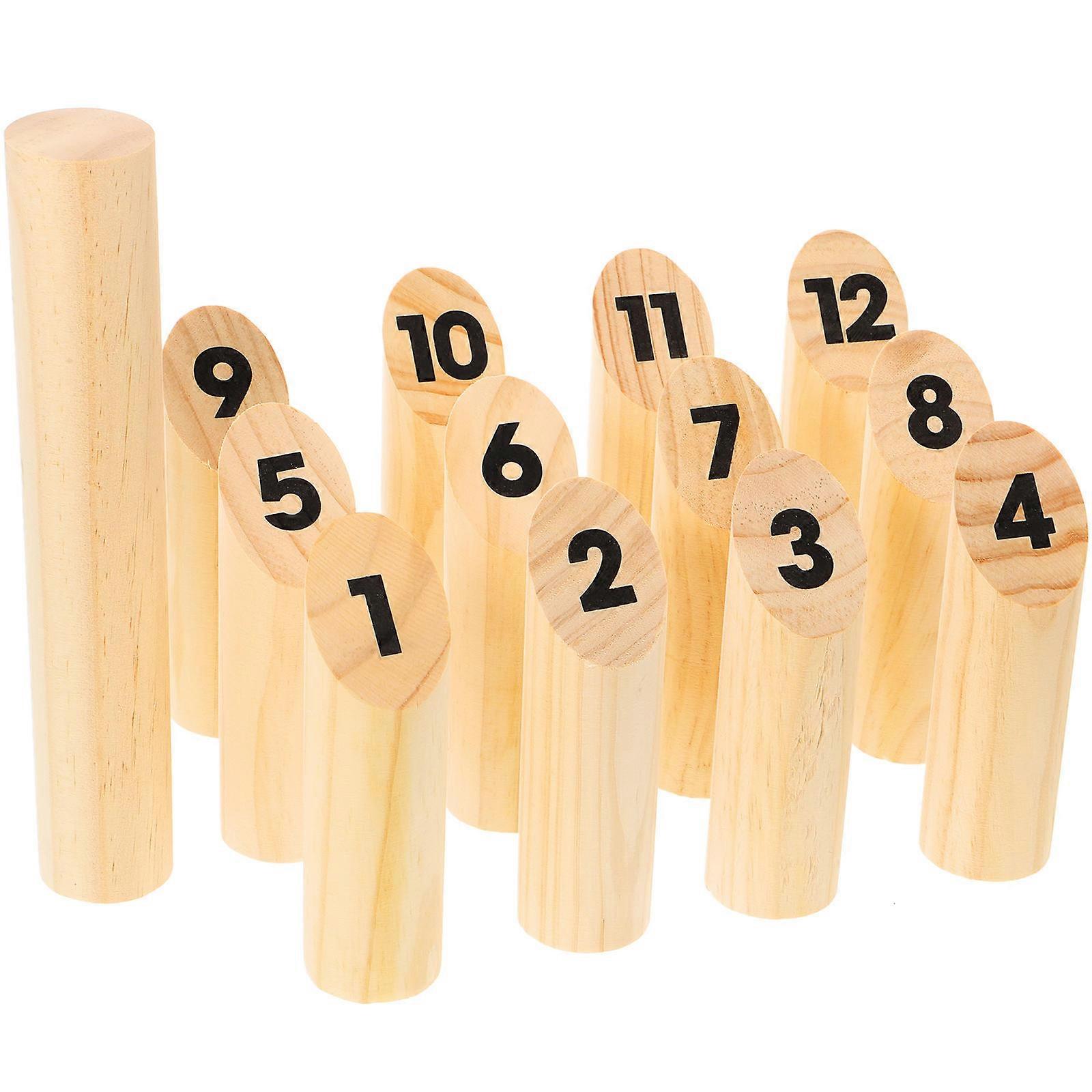 Wood Toss Game Toy With Rectangular Blocks Designed For Children And Adults During 1 Set