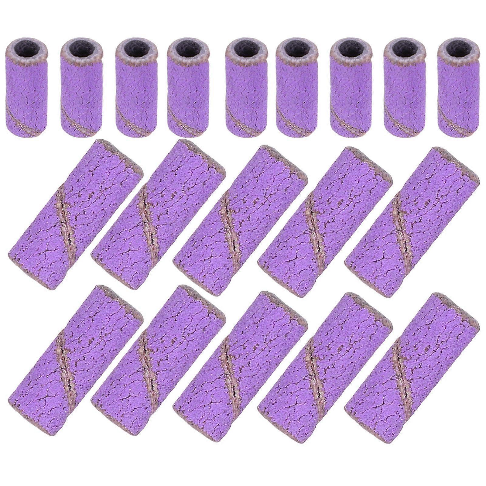 50Set Nail Drill Bit Rings Perfect For Manicure Nail Salon Applications Made With Durable Purple钨钢 For Removing Gel Polish