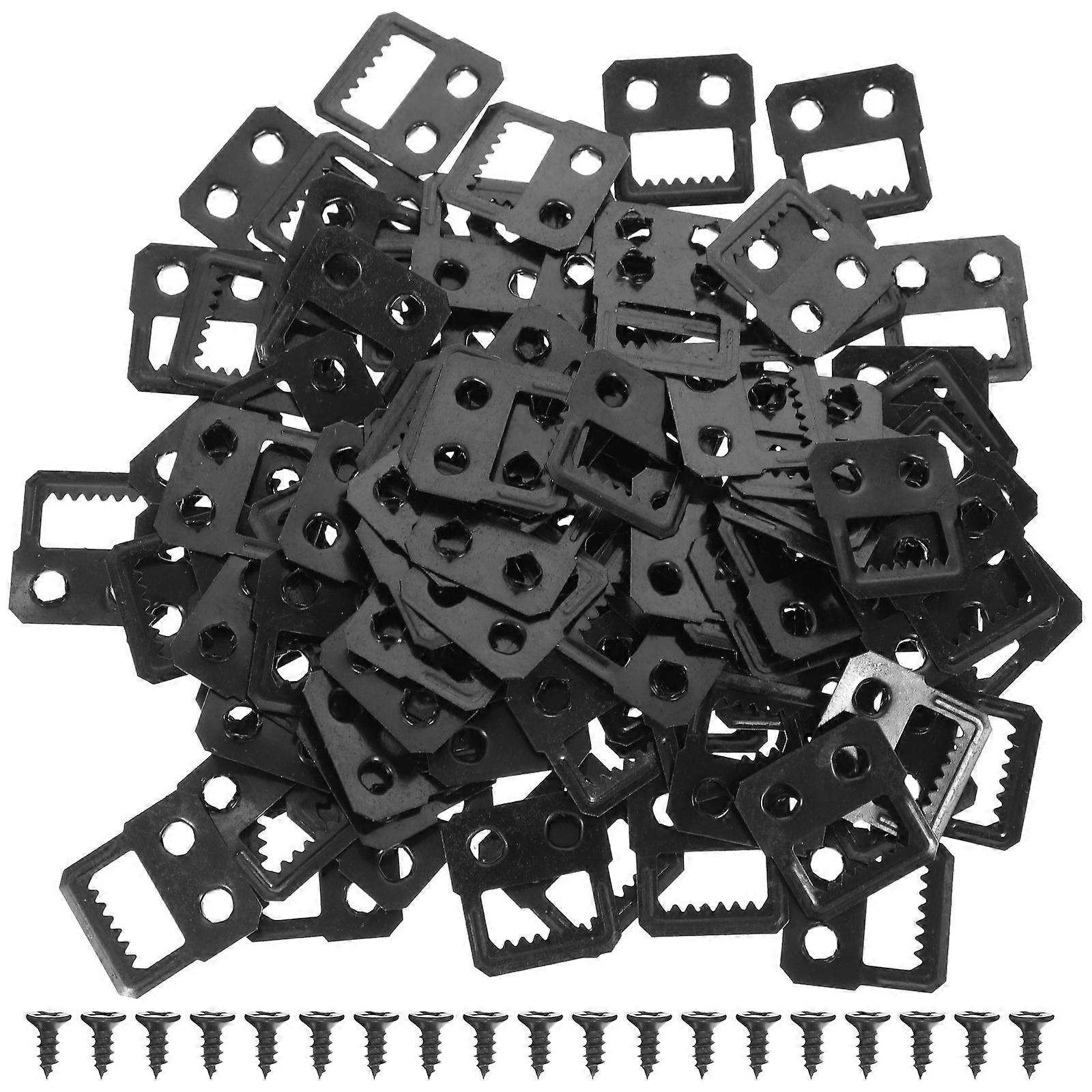 Black Iron Picture Frame Hanger for Home Use with Strong Load-Bearing Capacity 100pcs
