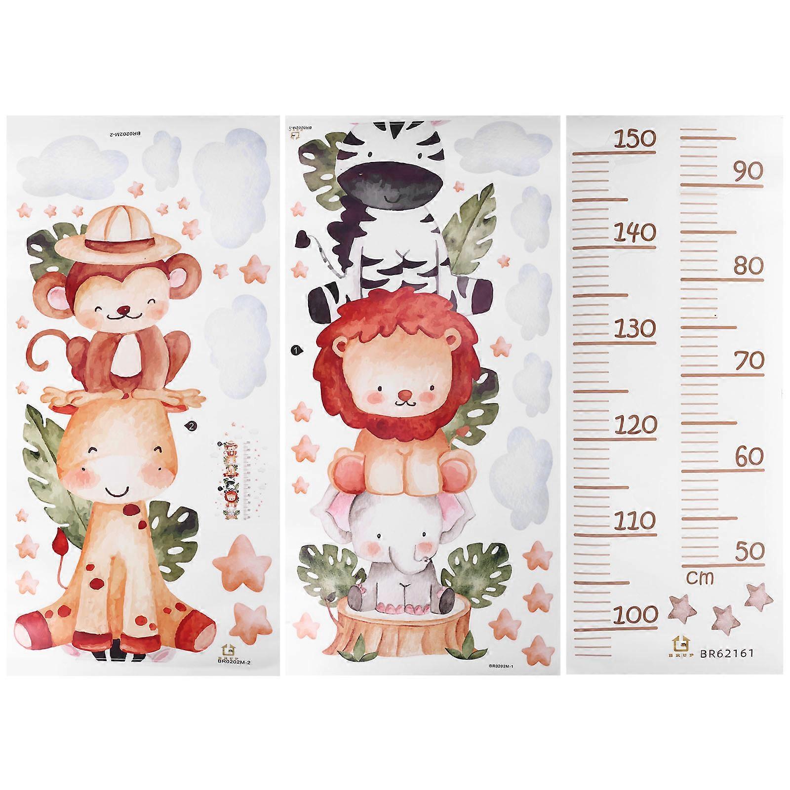 Children's Height Chart Wall Sticker Star Animals