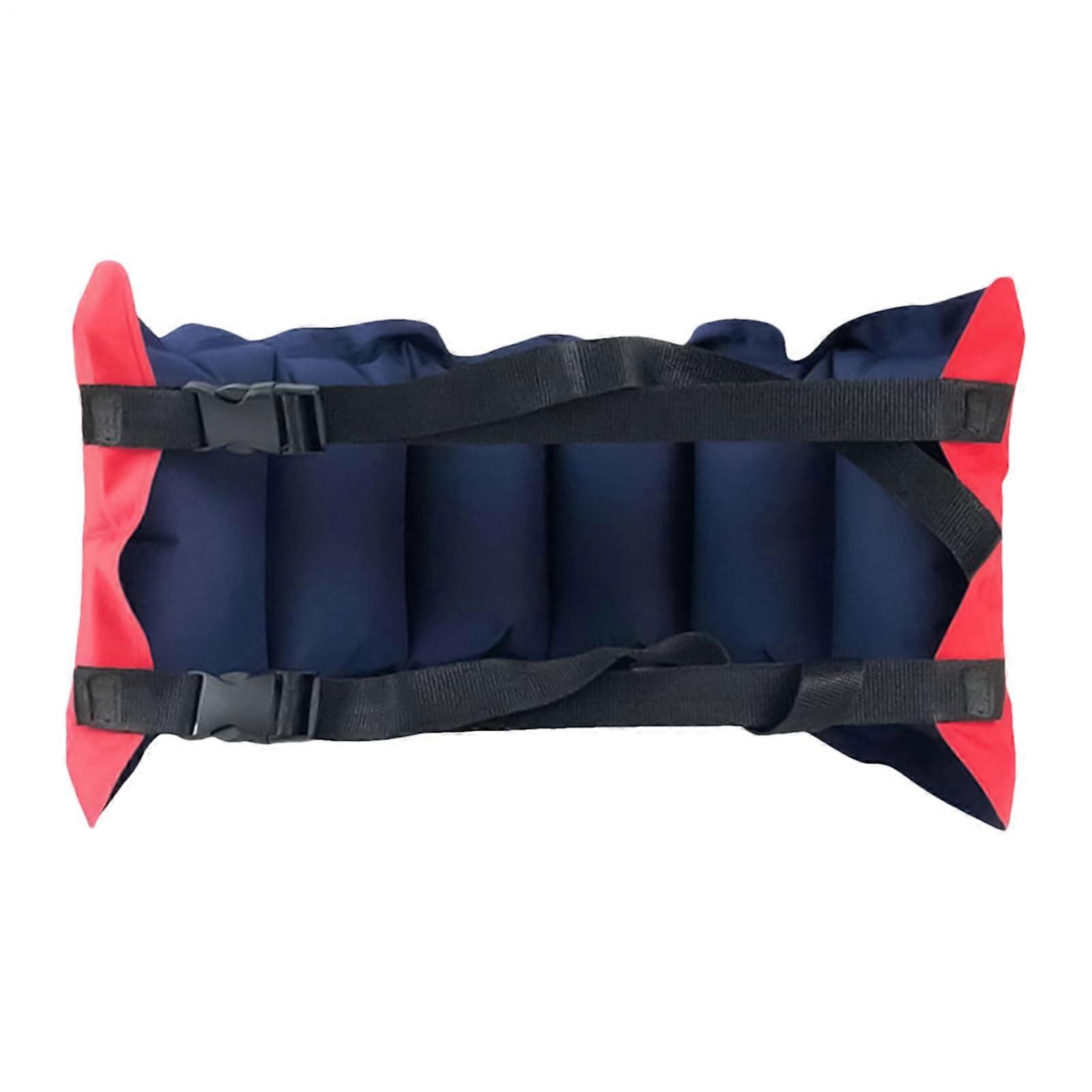 Swim belt, inflatable adjustable antidrowning trainer, foldable for water practice.