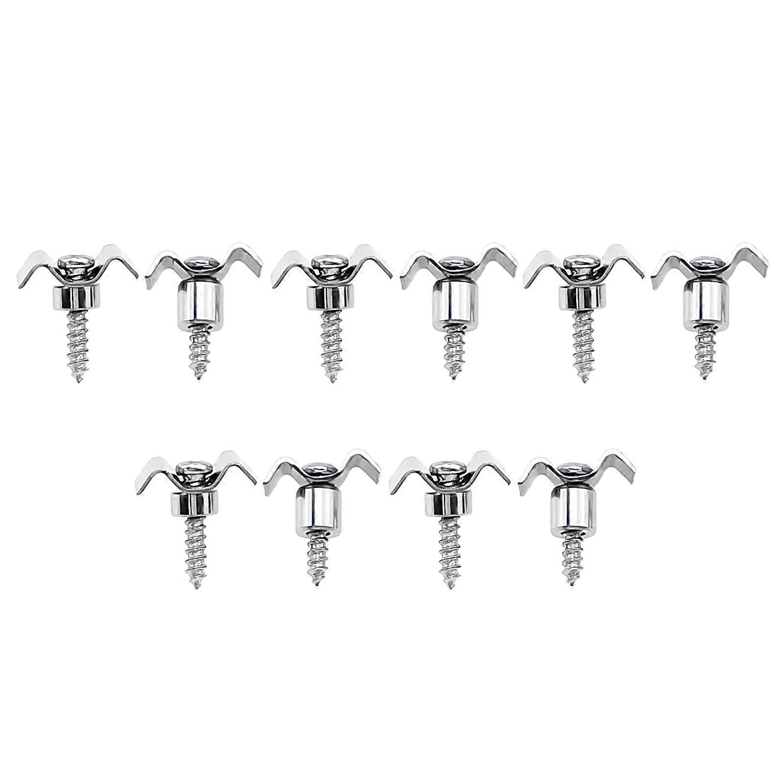 10pcs Musiclily Metal Vintage String Guides Guitar String Trees Retainers Improving Tuning Accuracy  Silver