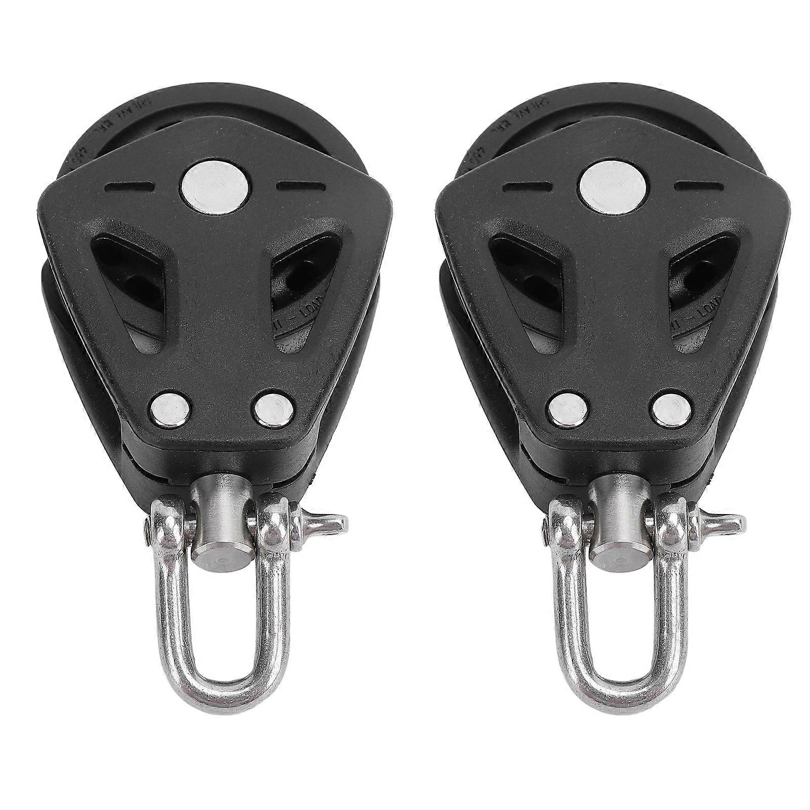 Universal Single Sheave Pulley Block 2PCS High Load Capacity for Marine Use Sailboats