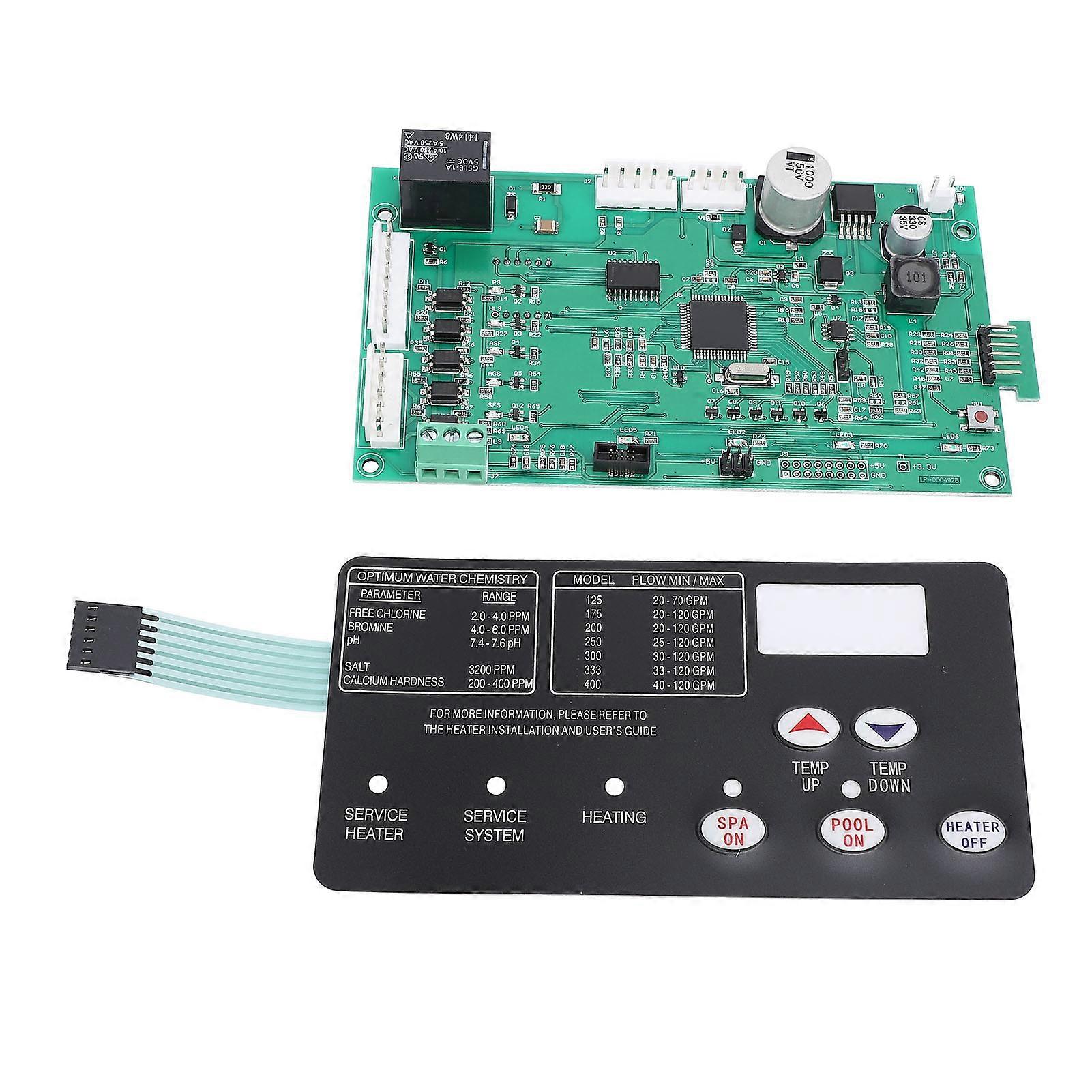 Replacement Switch Membrane Pad 42002 0007S for Pool Heater Control Board Compatible with MasterTemp NA LP Series Pool Spa Heater