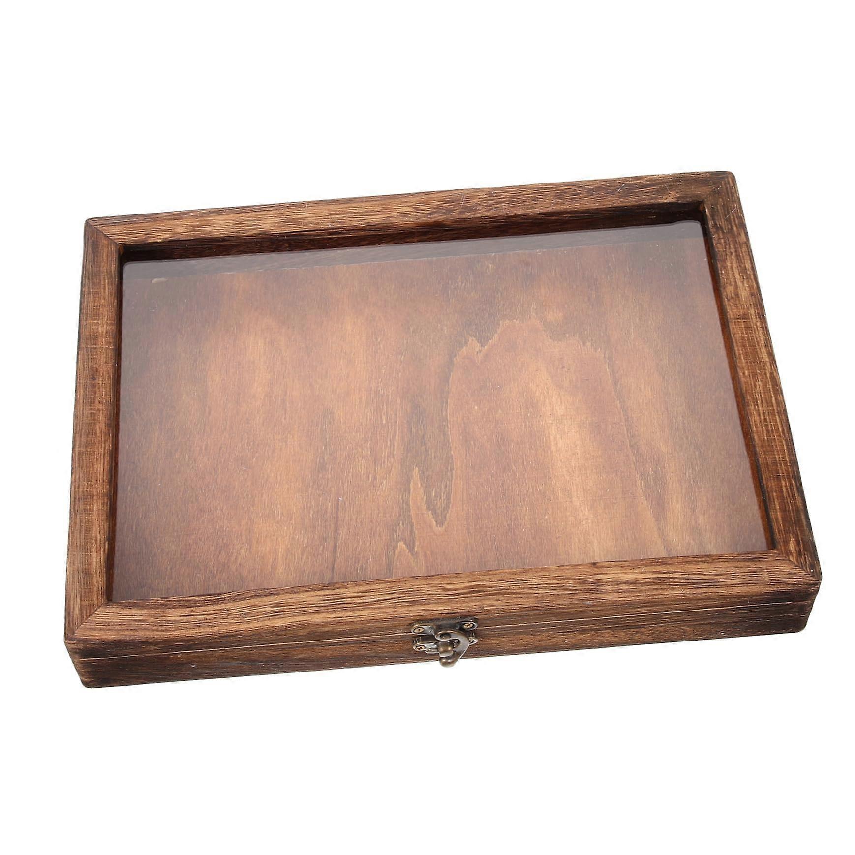 Butterfly Specimen Display Box Wooden Insect Display Case With Lid Dried Flower Storage Vintage Style Protective Box