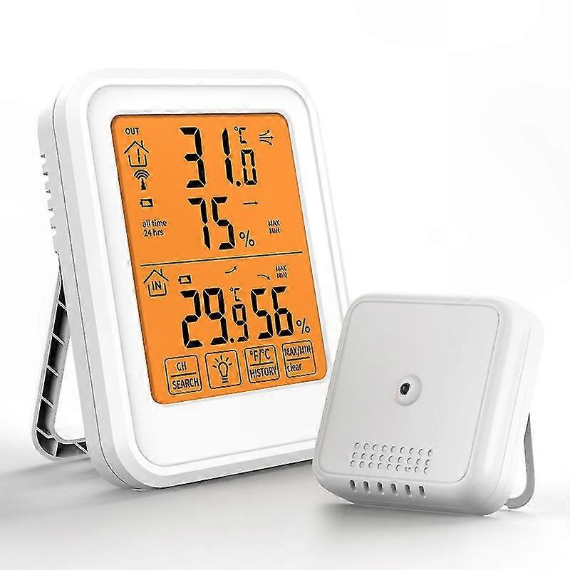 Digital Wireless Thermometer Hygrometer with Probe for Indoor Outdoor Monitoring