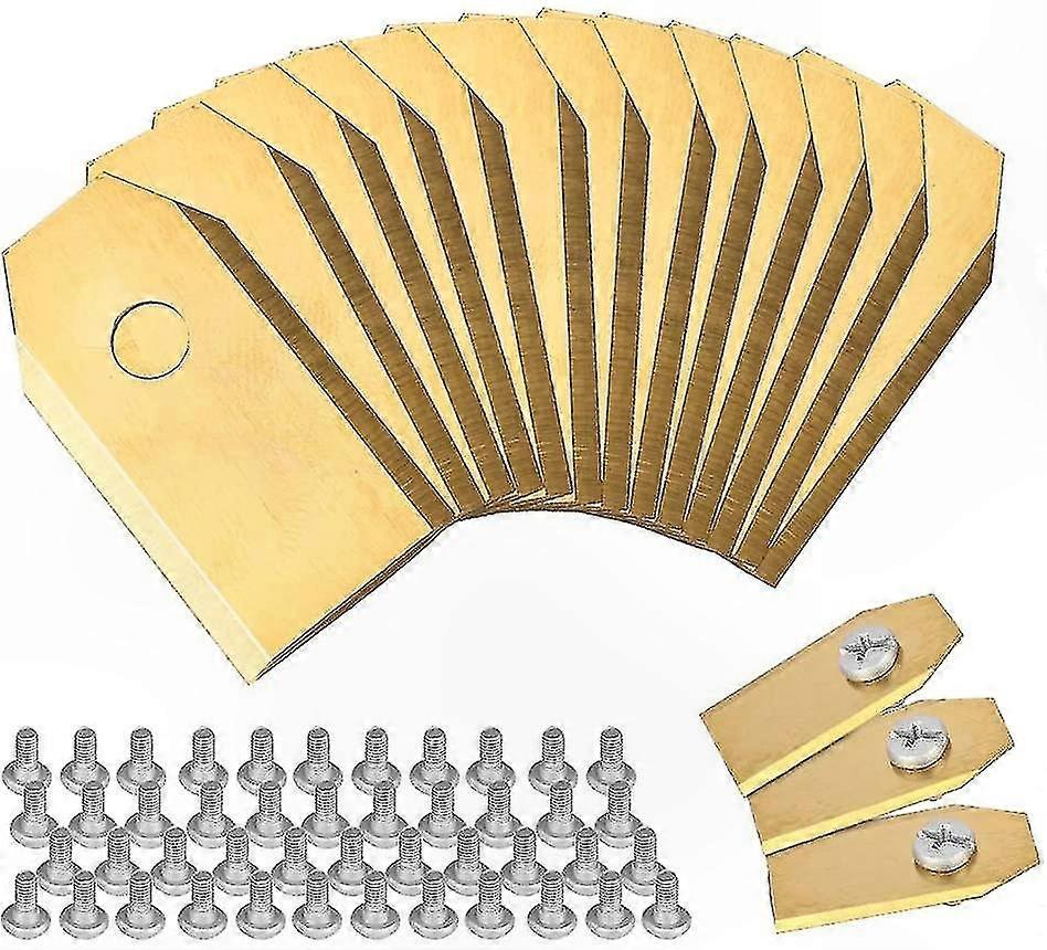 Replacement Blades for Robotic Mowers, Titanium Enhanced Knives with Improved Screws, 15pcs-Compatible