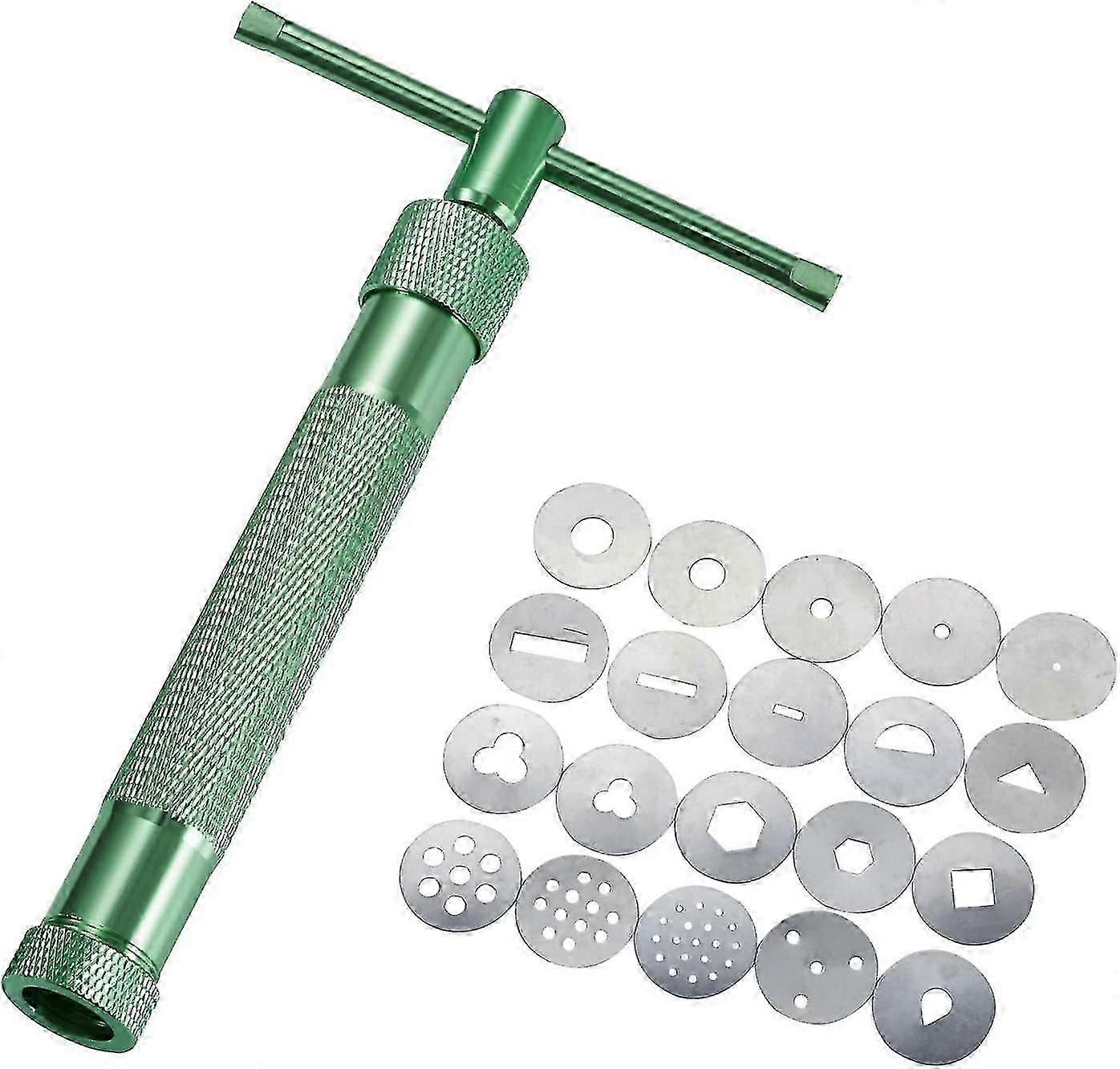 Stainless Steel Sugarpaste Extruder - Clay Presses, Clay Crafts, Fondant Press With 20 Molds