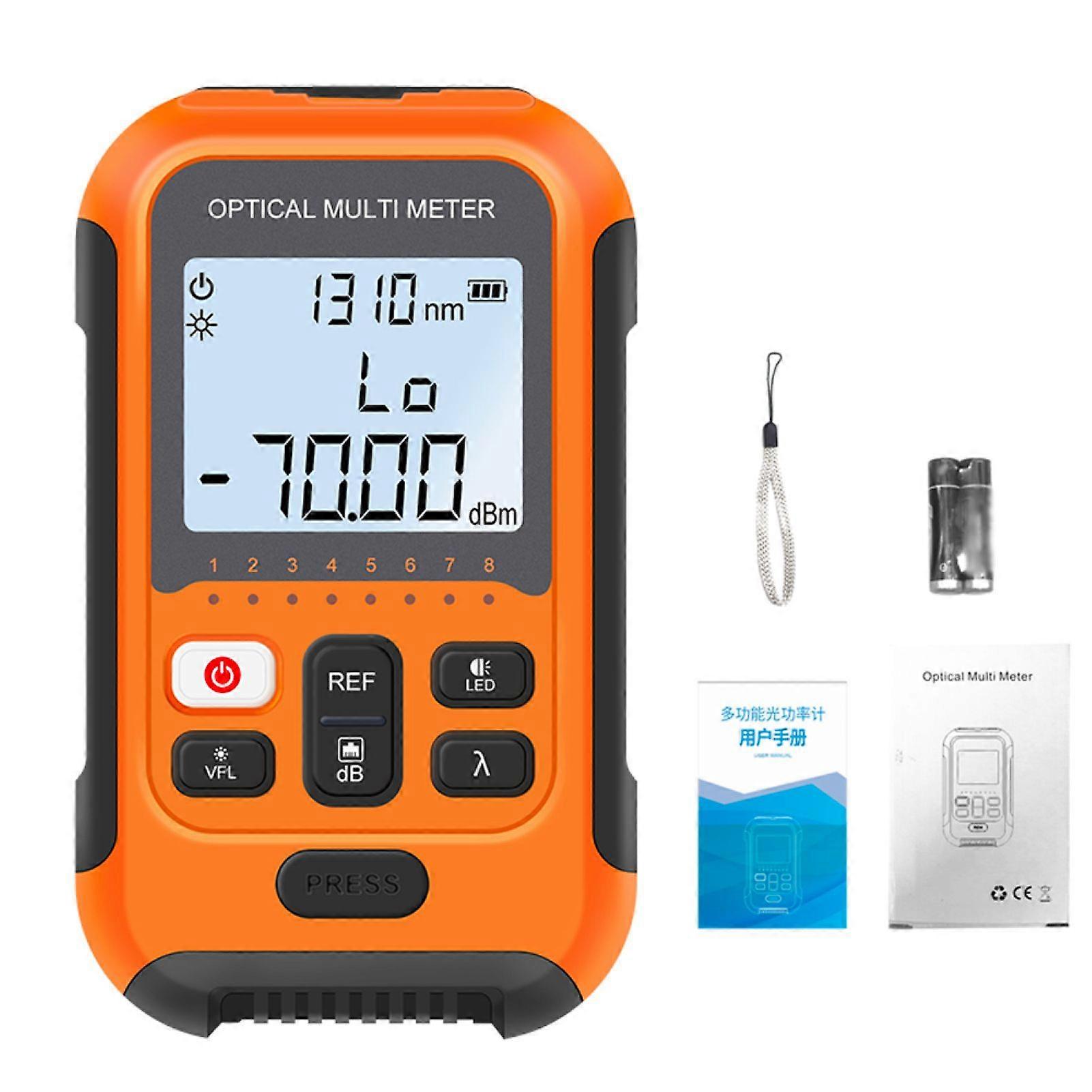Portable Lightweight 3 in 1 Optical Power Meter High Accurancy Network Tester Digital Display Optical Fiber Tester with LED Light