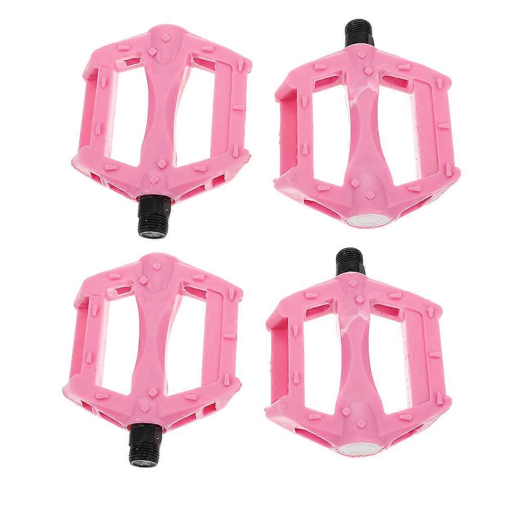 Lightweight Skid Resistant Bike Pedals – Durable Plastic Flat Replacement for Mountain and Road Bikes