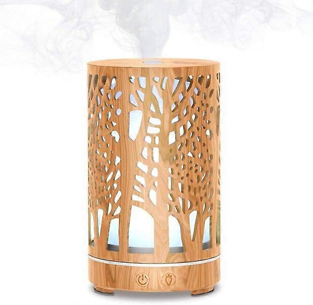 Aromatherapy diffuser with 7-color LED lights and automatic power-off when water is low