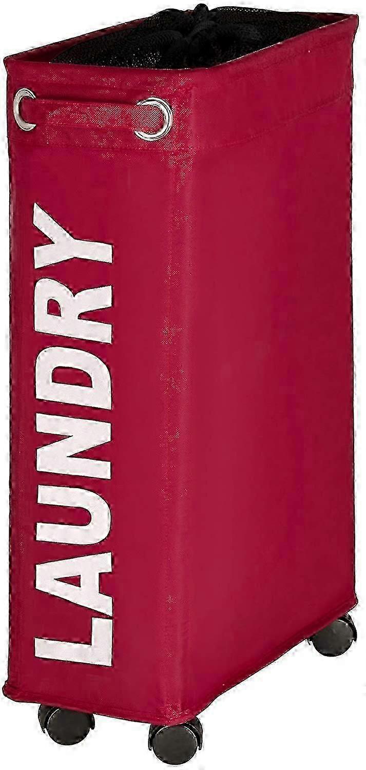 Slimline Wheeled Laundry Basket - Space-Efficient Solution for Brit...