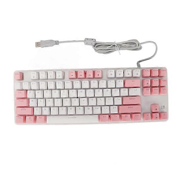 Mechanical Gaming Keyboard 87 Keys Blue Switch RGB Backlit USB Wired Mechanical Keyboard PC Laptop