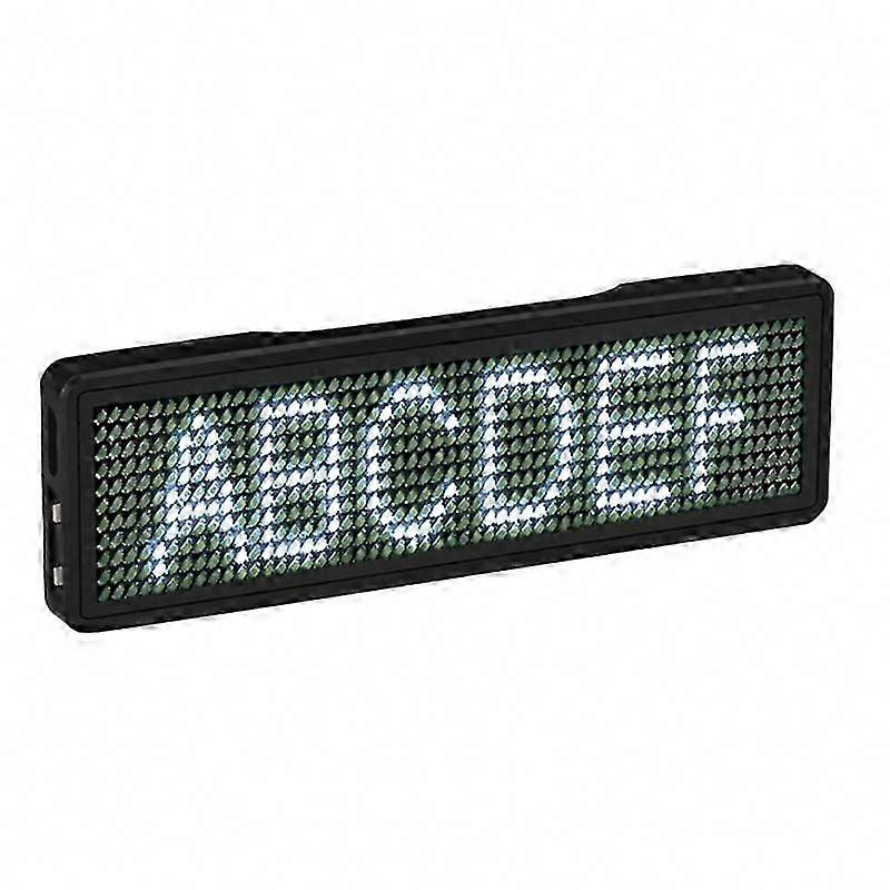 Bluetooth LED Name Badge Rechargeable DIY Programmable Scrolling Message Display Board
