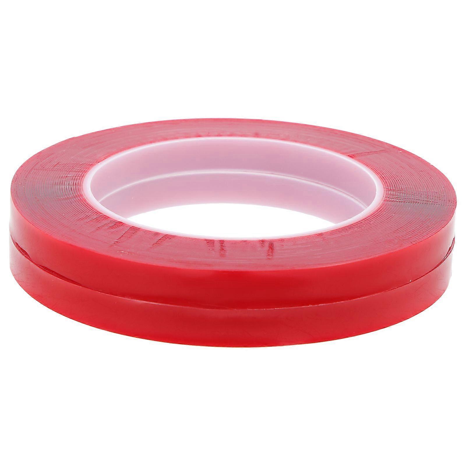 2 Rolls of Double-Sided Clear Mounting Tape Strong Sticky Tape for Press on Nail Packaging