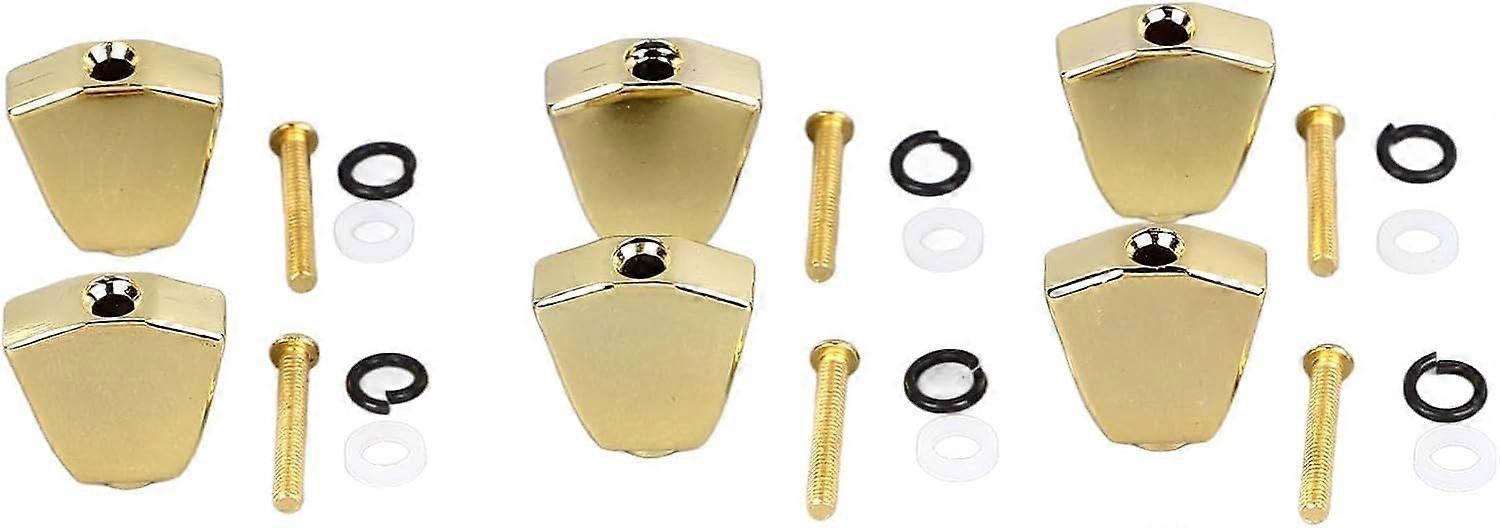 6PCS Guitar Tuner Machine Handle Tuning Key Button Head Metal Guitar Tuning Peg