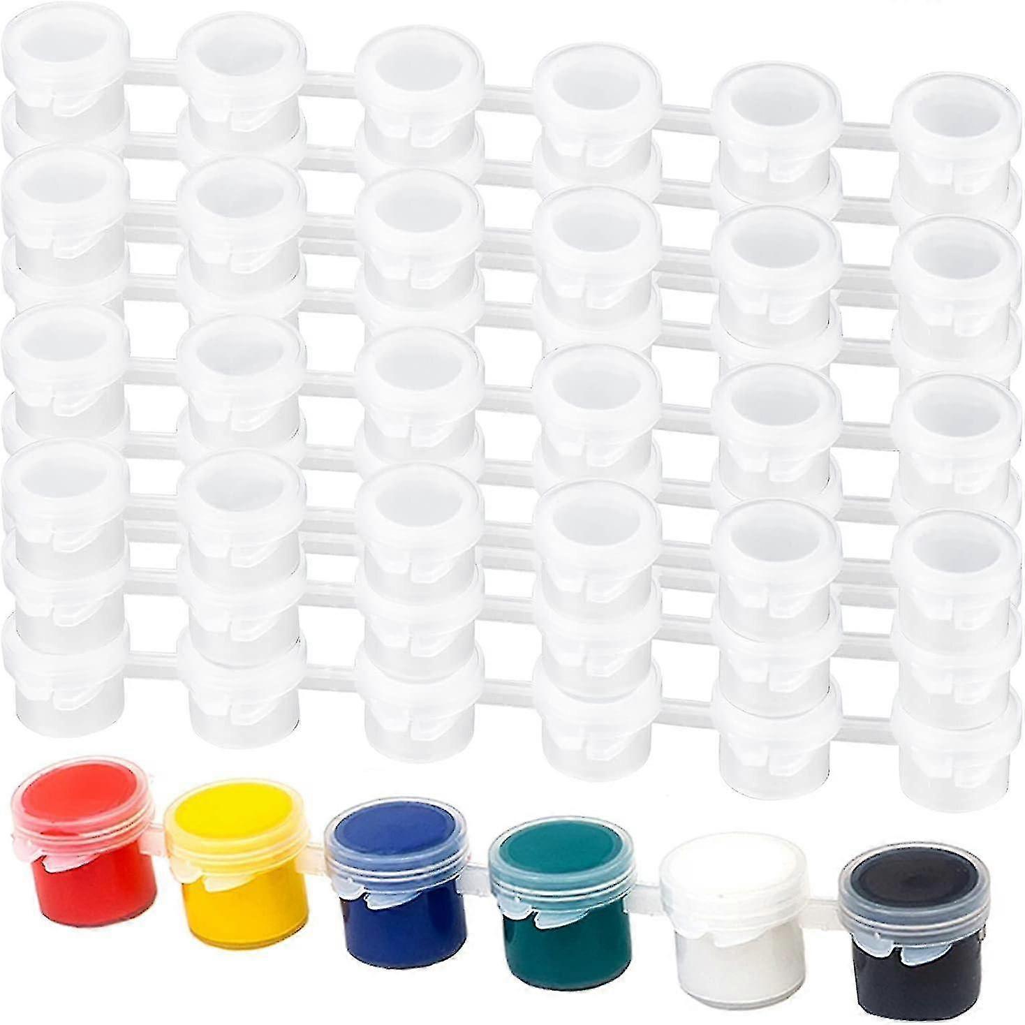 25 Pack Empty Paint Strips, 3ml Mini Paint Cans for Art Class, Fest...