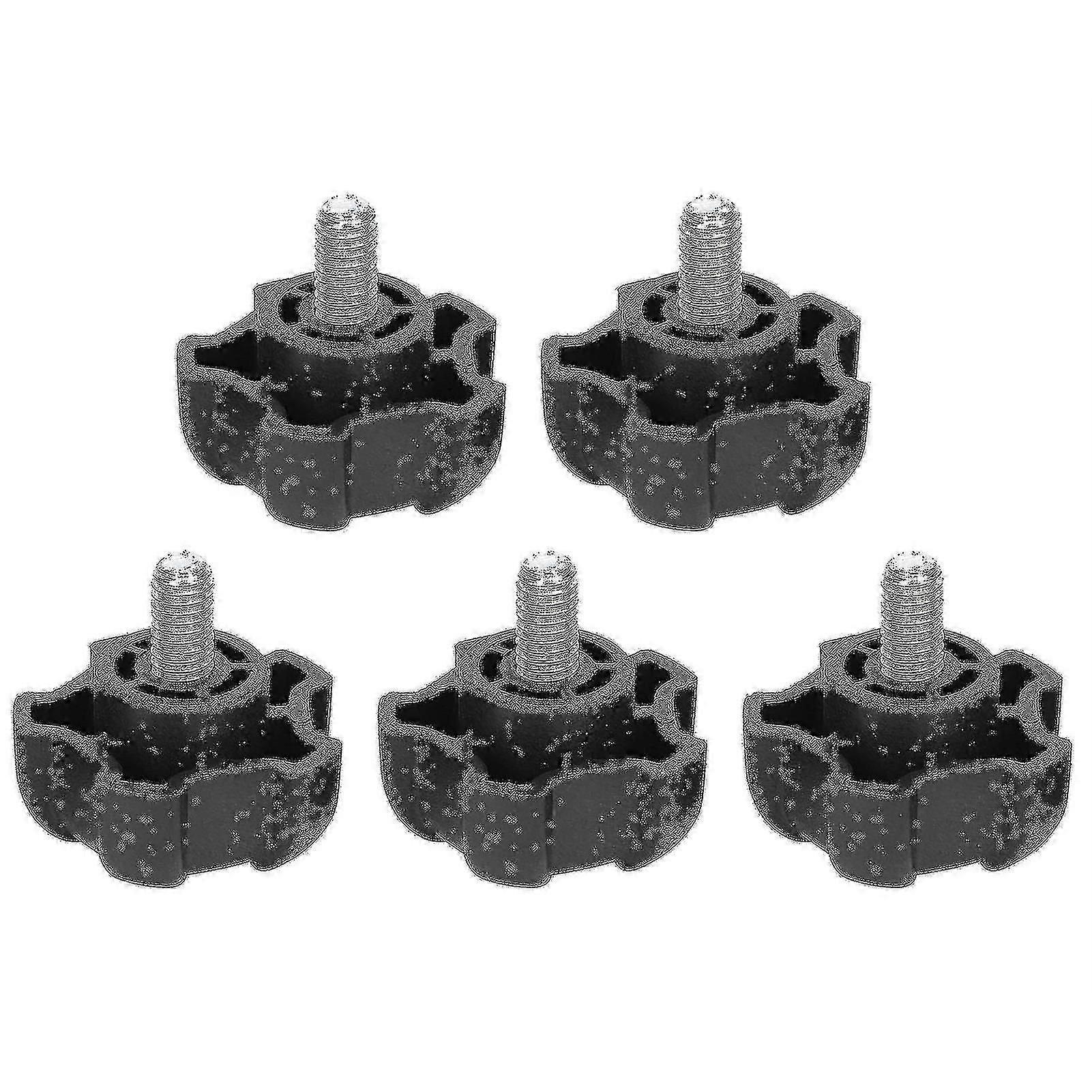 M6 10mm قابل للتعديل مقبض الترباس البلاستيك خمس نجوم رئيس اليد الملتوية قفل المسمار مقبض (5 قطع) - Pjun