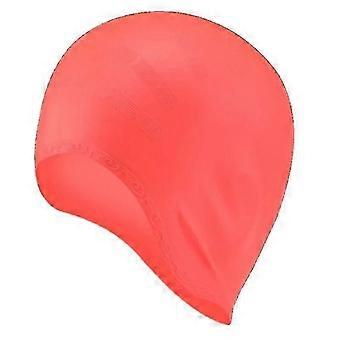 Orange Men & Women Long Hair Waterproof Swim Pool Cap Ear Protect Large Natacion