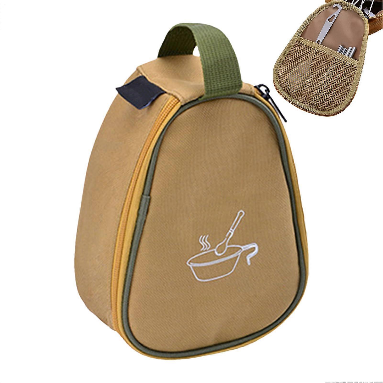 Picnic Backpack Tableware Storage Box Oxford Cloth Outdoor Camp Tool Case Bowl Organiser Bag