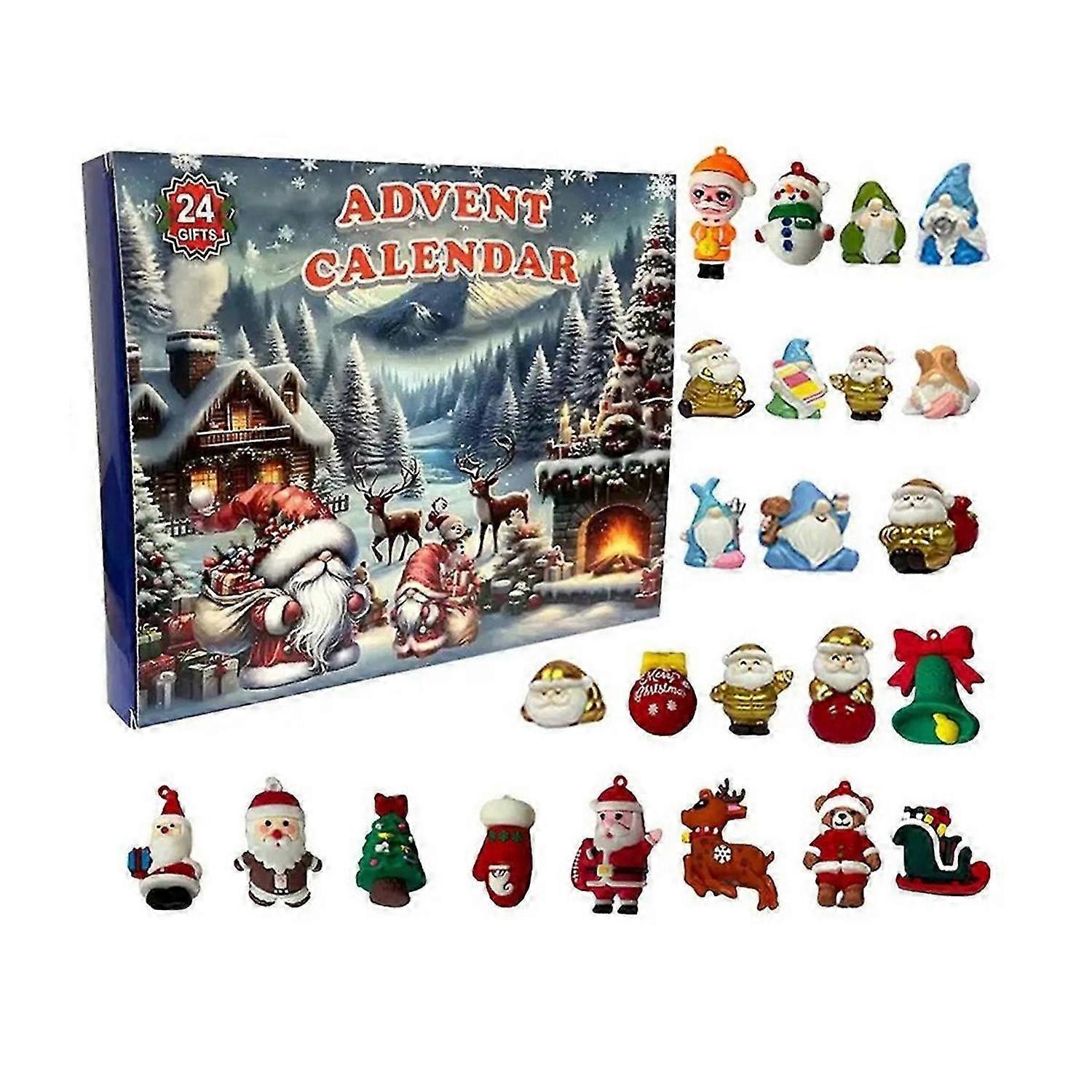 Christmas Advent Calendar 24 Days Gnome Pendant Countdown Calendar