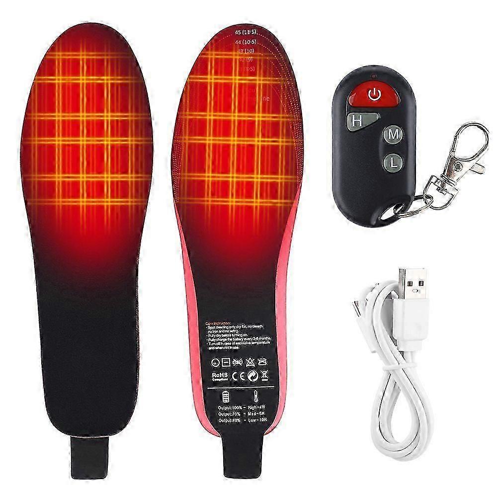 Winter Warmth: Rechargeable Heated Insoles with Remote & App, 10-Hour Heat, 3000mAh Battery
