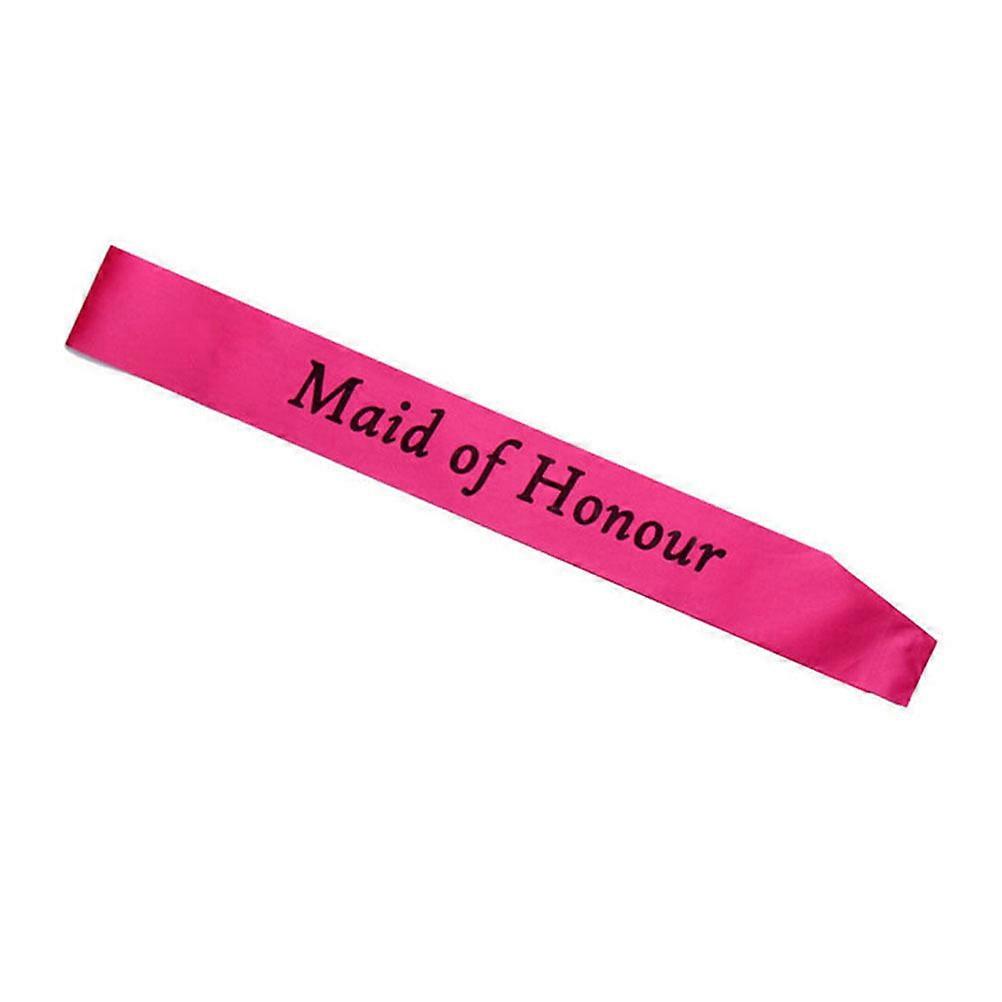 6Pcs Hen Party Sash for Party Decoration Rose Red Satin Ribbon Set