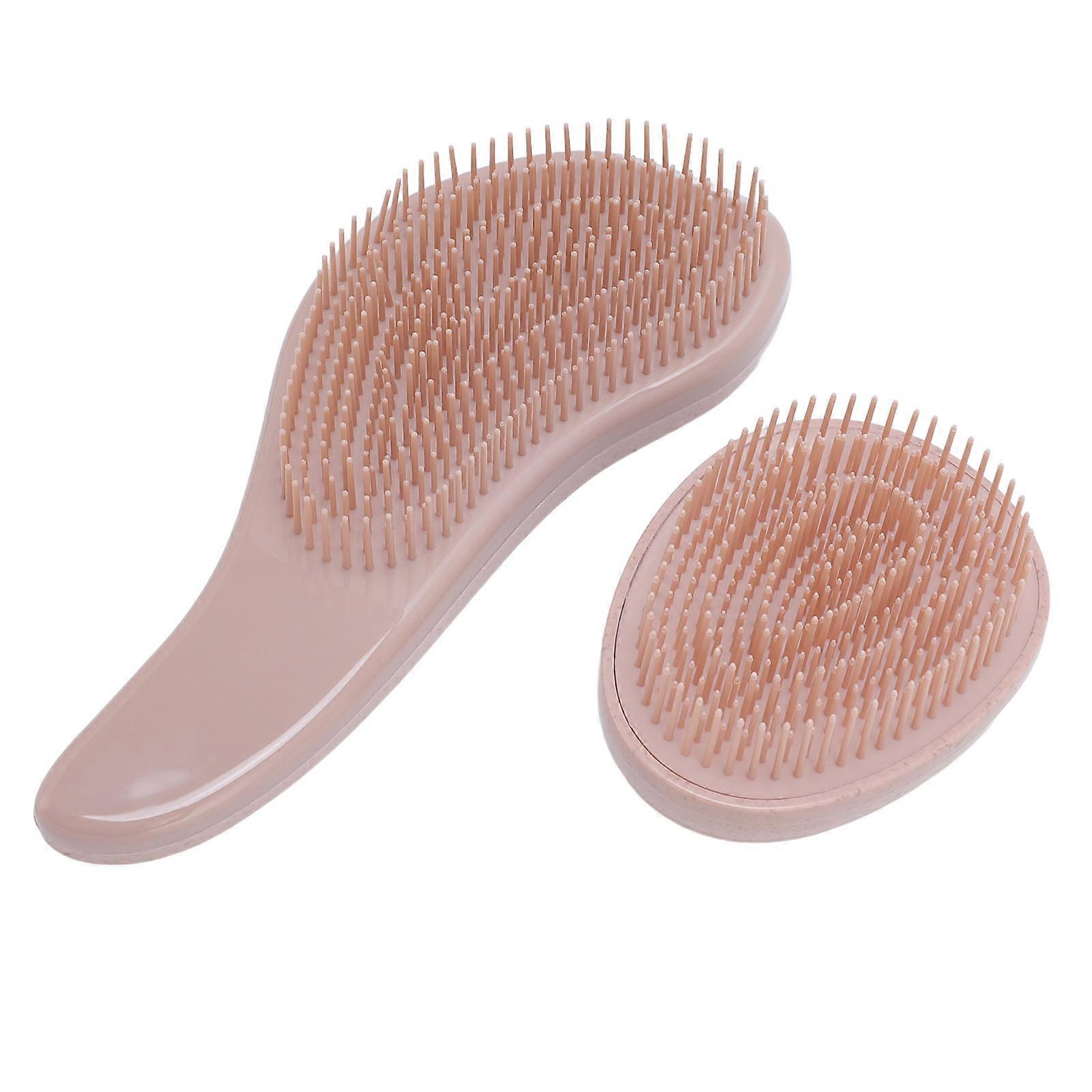 4 stk silikon eggform hårbørstesett for alle hårtyper