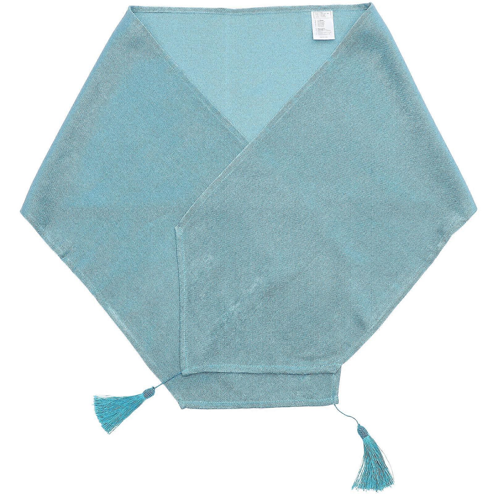 Blue Cotton Linen Table Runner for Decorative Wedding Table Use