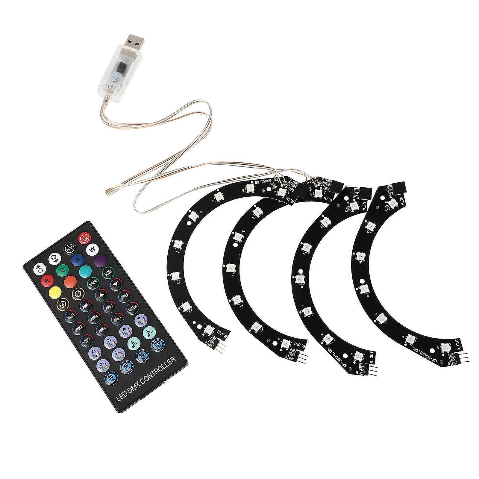 LED Light Strip Atmosphere Lamp for Game Machine Compatible with PS5 Remote Control