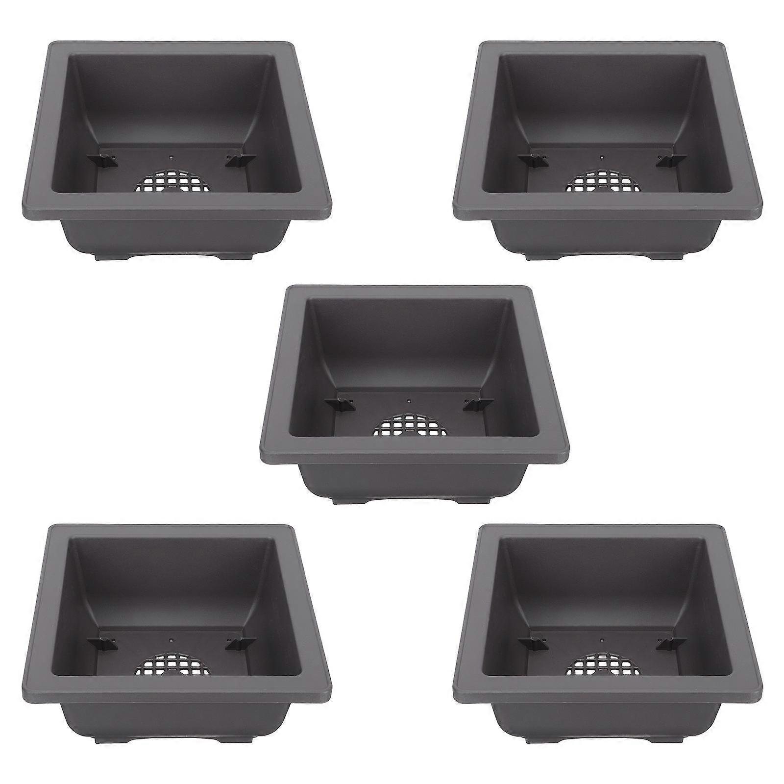 Antique Flowerpots Plastic for Succulent Planting with 10Pcs Square Pots