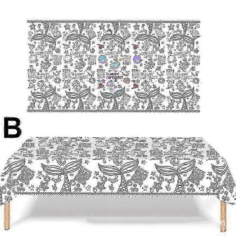Coloring Tablecloth for Kids, 137x274cm Giant Coloring Poster, Large Coloring Tablecloth DIY Drawing