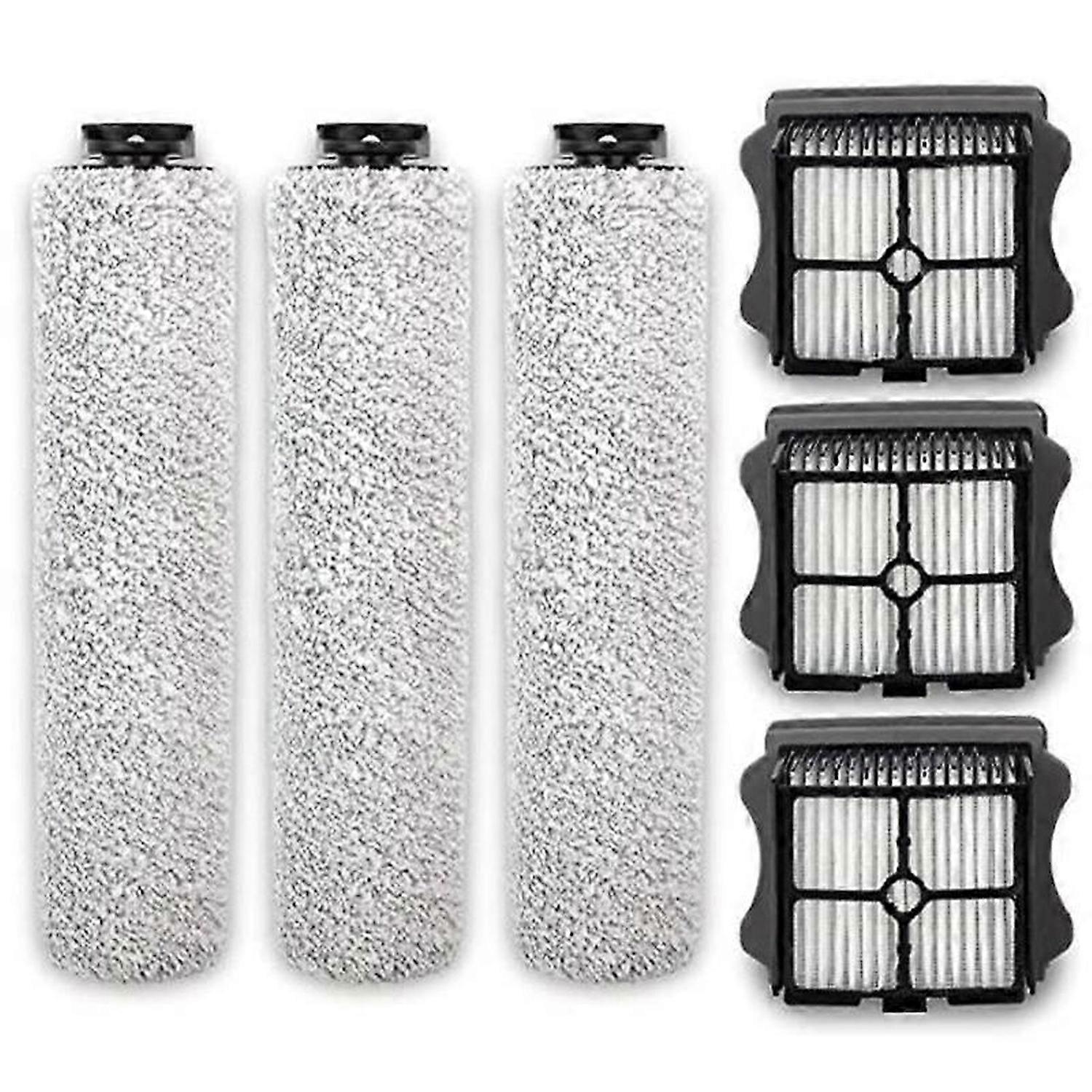 Replacement Roller Brush and Filter Kit Compatible for Floor One S3 and IFloor 3 Cordless Wet Dry Va