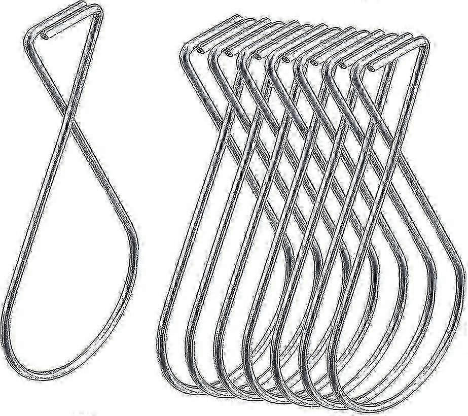 200 Pack 8 Shaped Spring Steel Ceiling Hooks - For Suspended Ceiling, Trellis Ceiling, False Ceiling - Suitable for Christmas, Office, and Home D