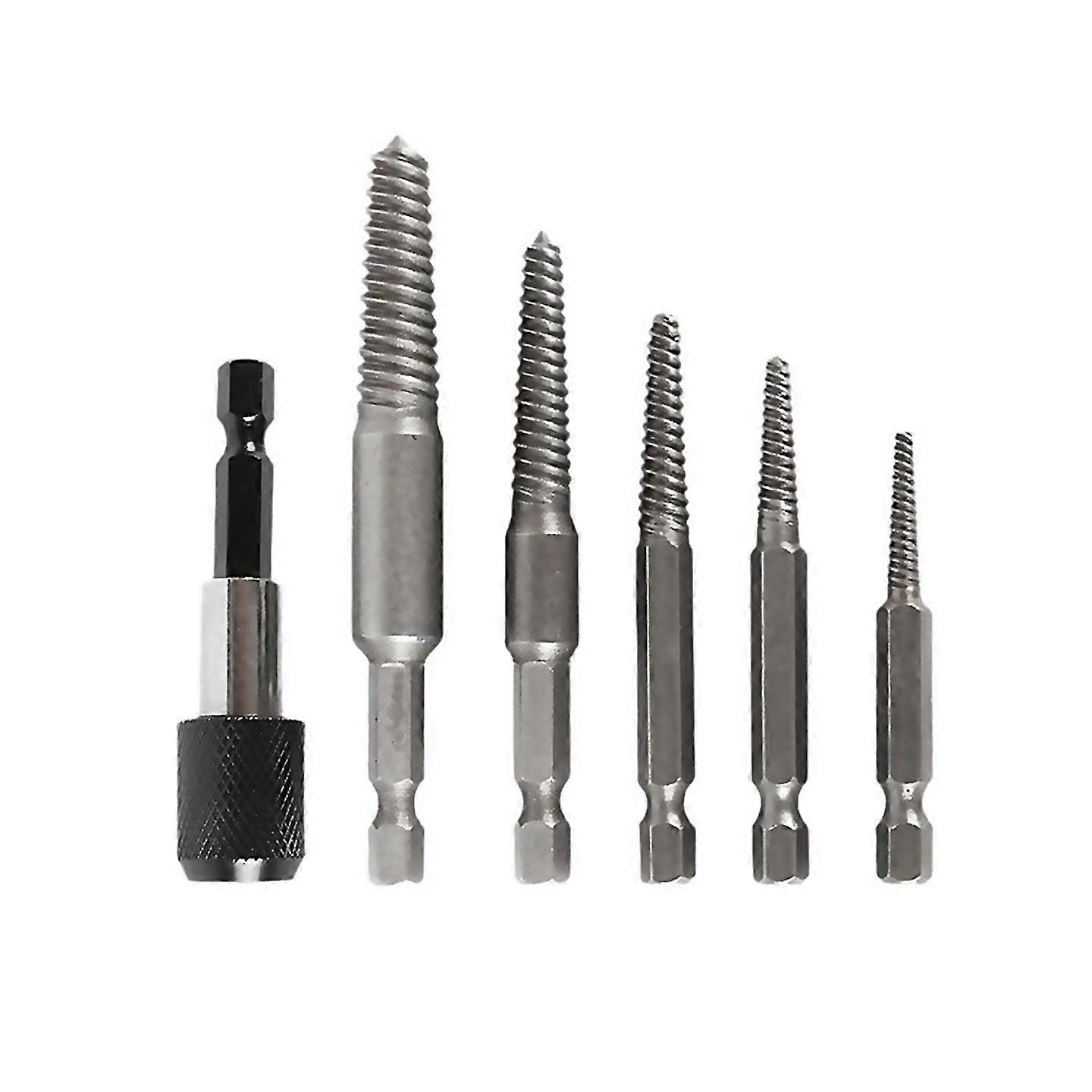For 5 Pcs Damaged Extractor Drill Bit Set Hex Shank Damaged Bolt Screw Stud Extractor Extractor Tool