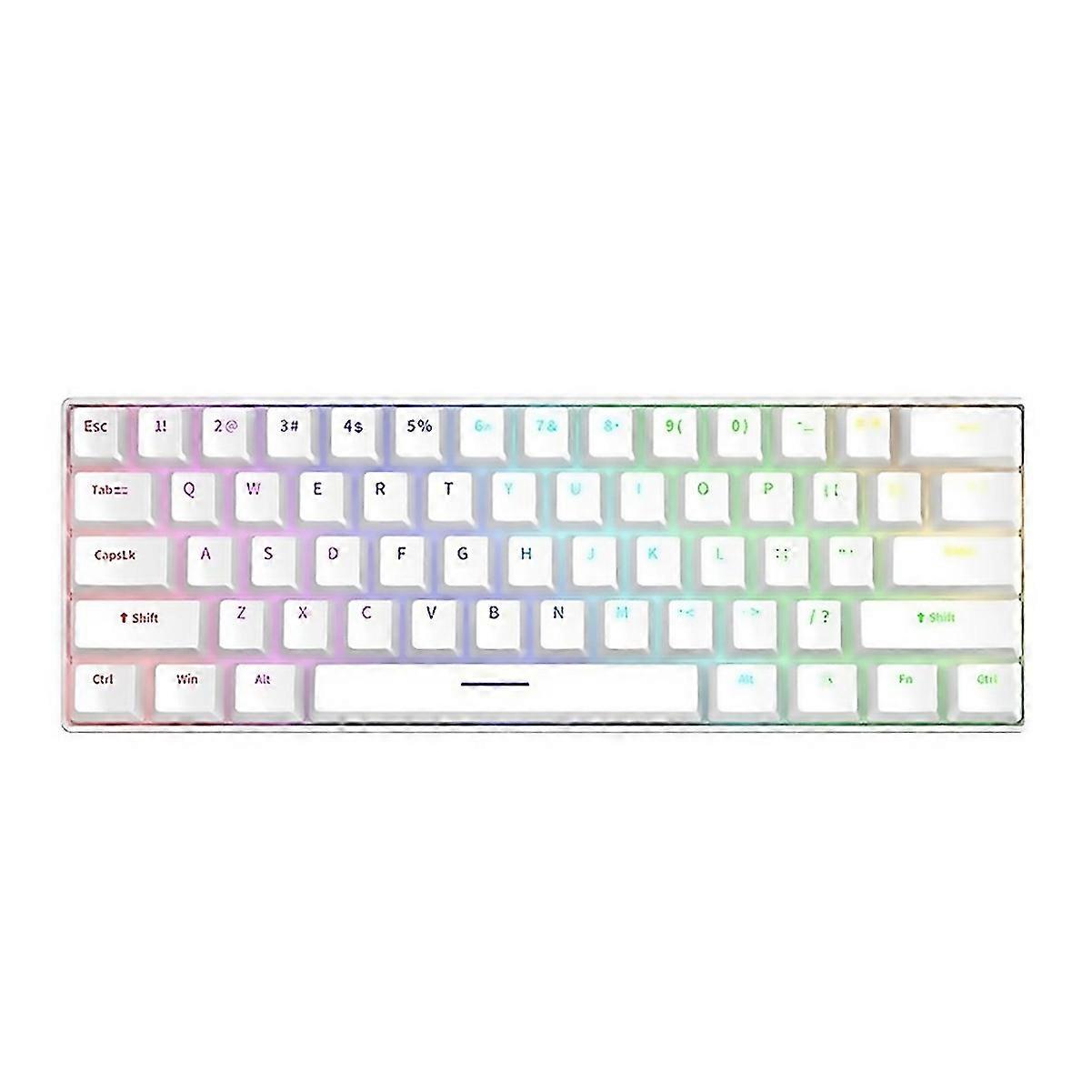 For Office Accessories Gaming Keyboard Cyan Axis White