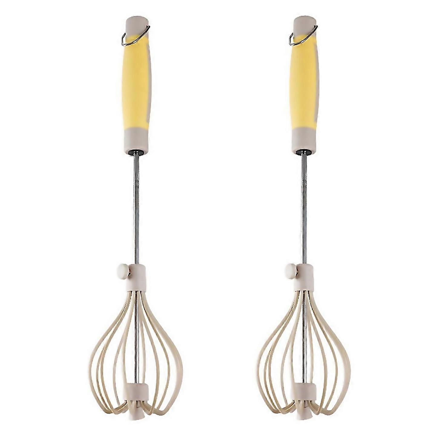 For 2pcs Stainless Steel Semi Automatic Whisk