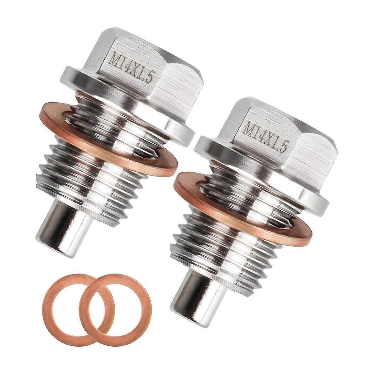Magnetic Oil Drain Plug M14 X 1.5MM 2 PCS