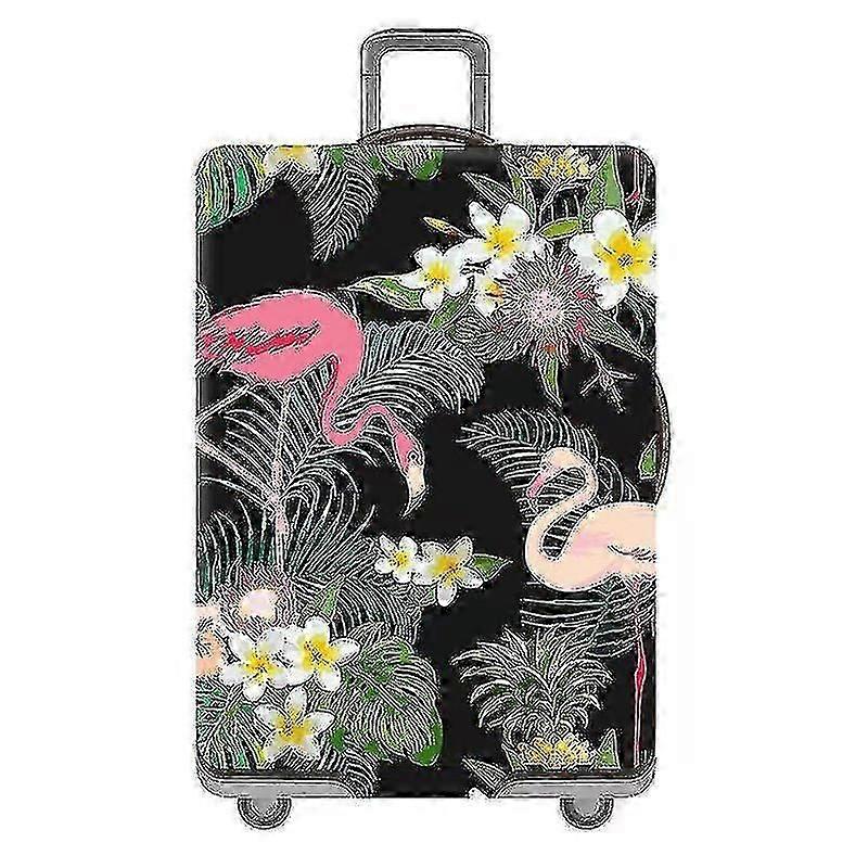 Flamingo Print Pattern Bagageöverdrag Tvättbart resväskaskydd