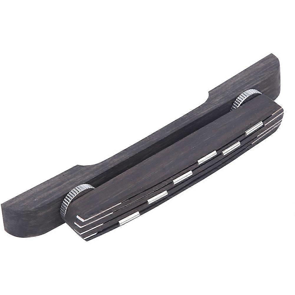 GO104 Ebony Guitar Bridge Jazz Guitar Accessory with 6 Point Adjustable Height 21~26mm