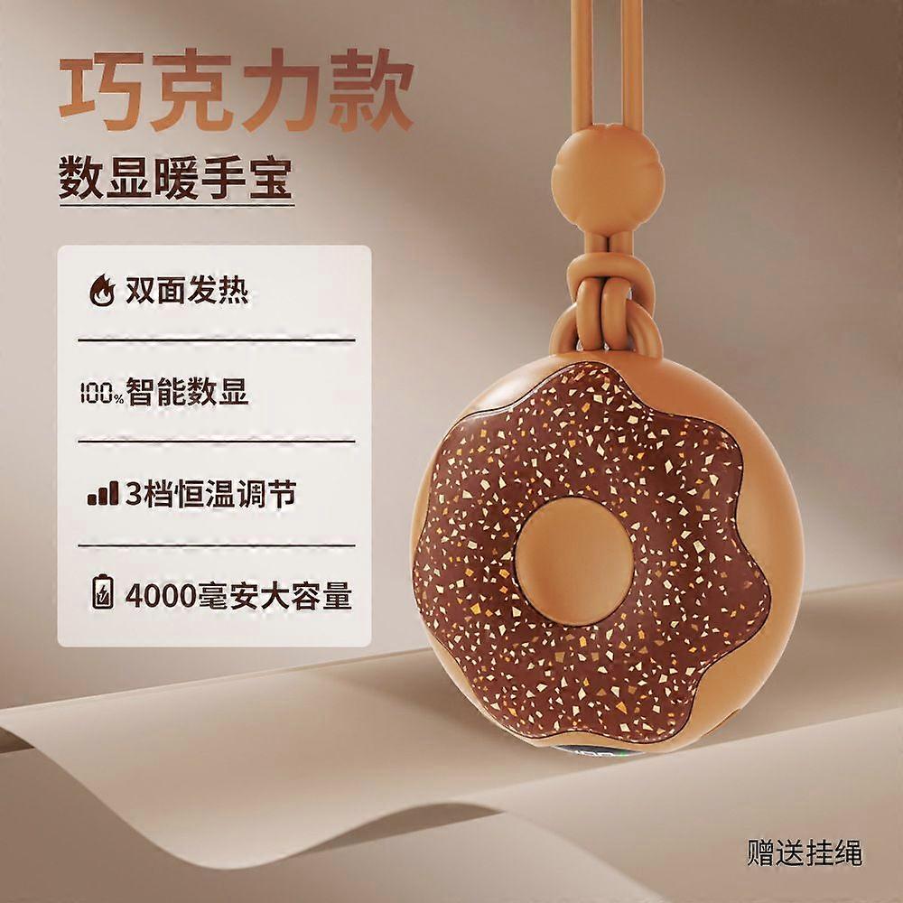 Chauffe-main rechargeable Portable Coussin chauffant électrique Cute Donut Shape Lithium Batterie Design sans eau