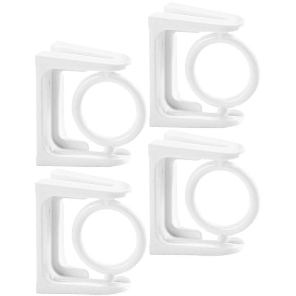 Curtain Rod Holder Rotary Curtain Rod Bracket for Hanging 16Pcs in White