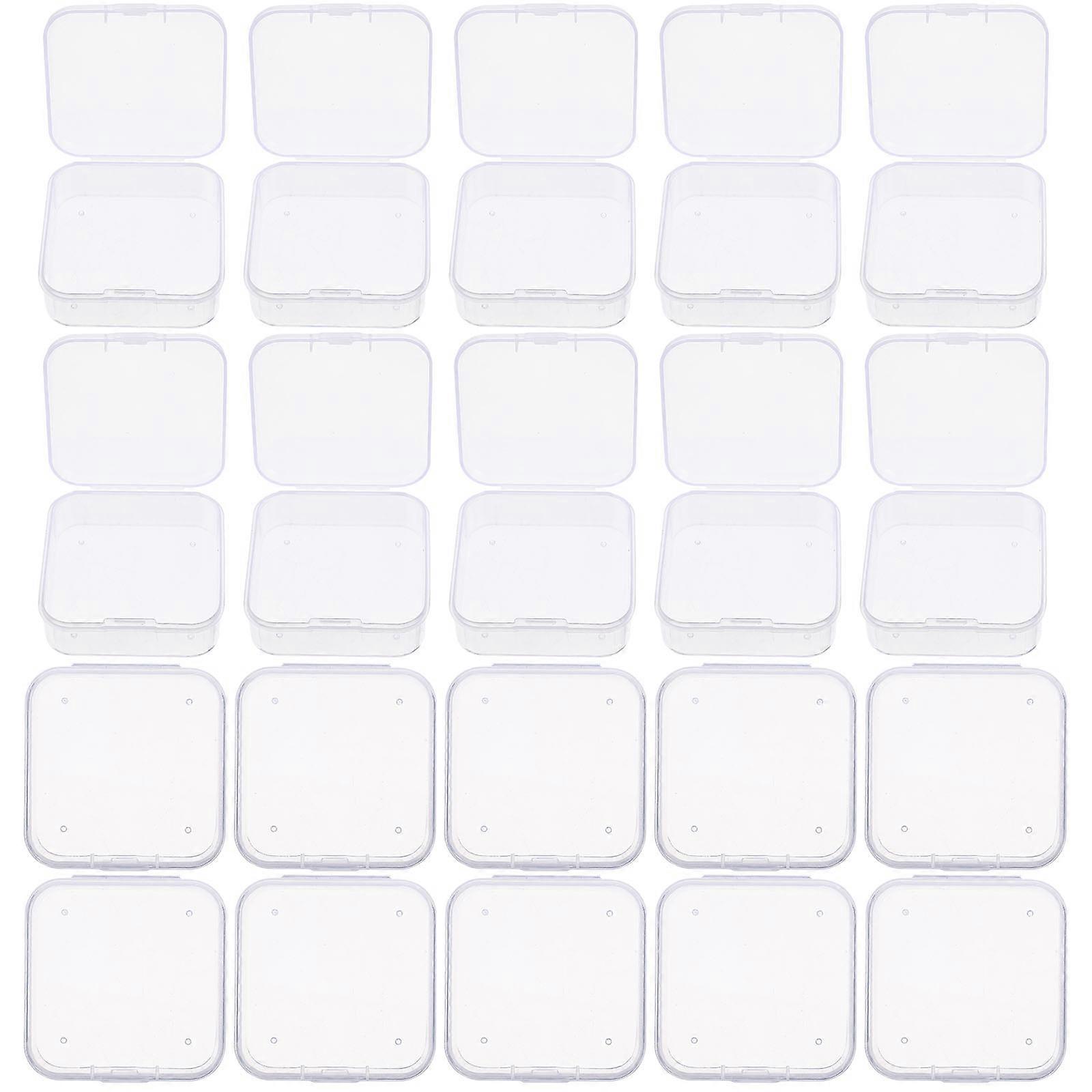 Transparent Small Organizer Box Jewelry Boxes for Storage 60Pcs