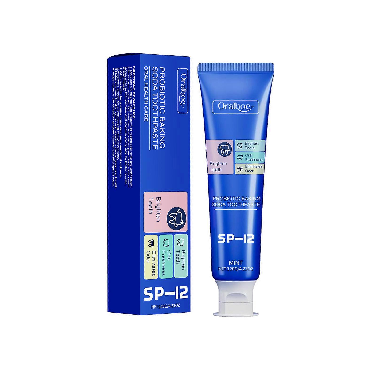 Oralhoe Baking Soda Care Toothpaste, Keeps Teeth Clean And Long-Lasting, Refreshing And Solidifying. It Is A Daily Cleaning Toothpaste