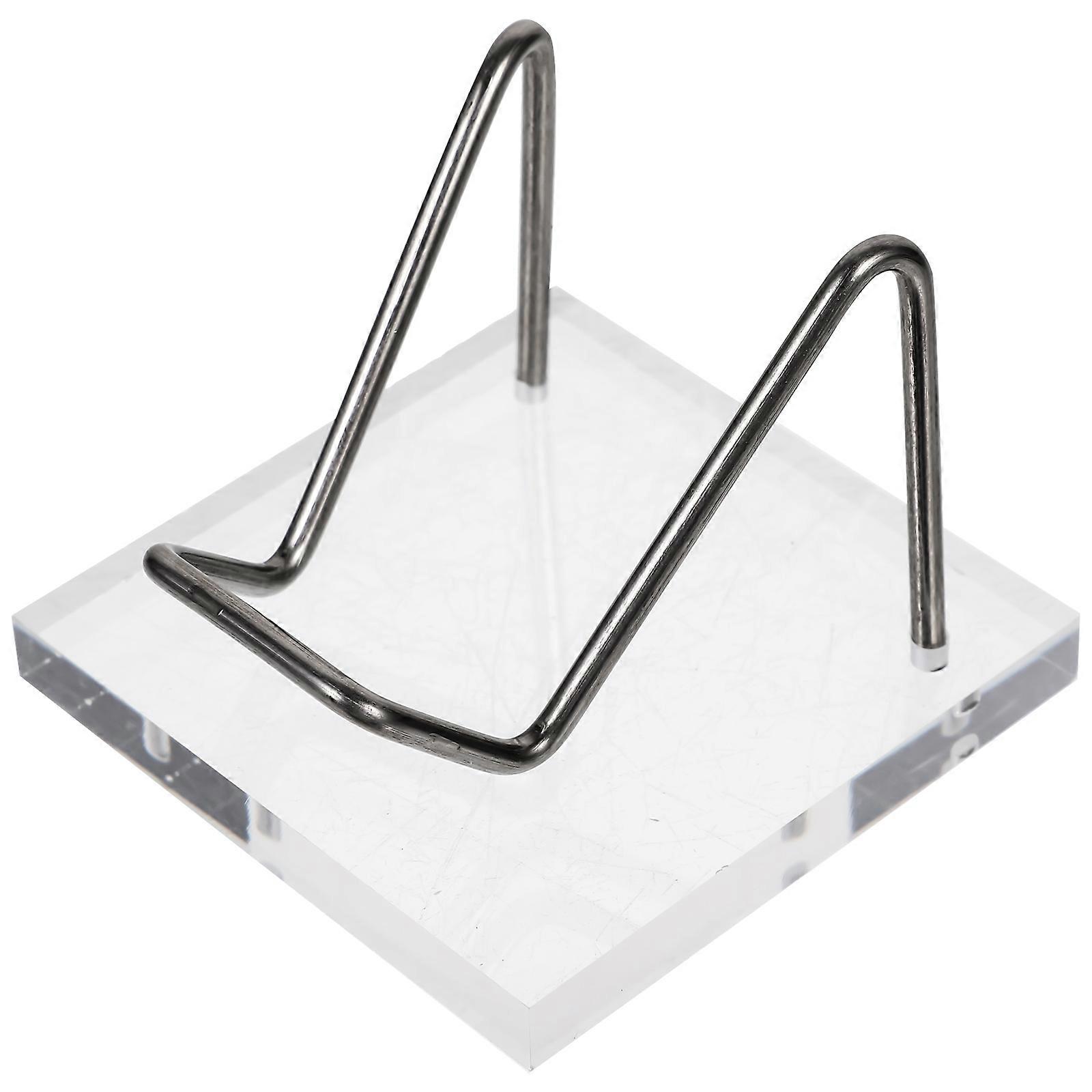 Rock Display Stand 5Pcs Silver Finish Designed For Hobbyists Room Decor Strong Support To Showcase Raw